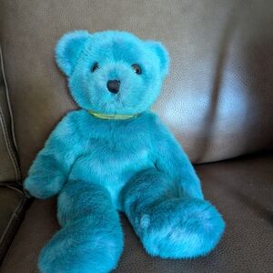 Ty Lagoon Stuffed Bear with Yellow Ribbon